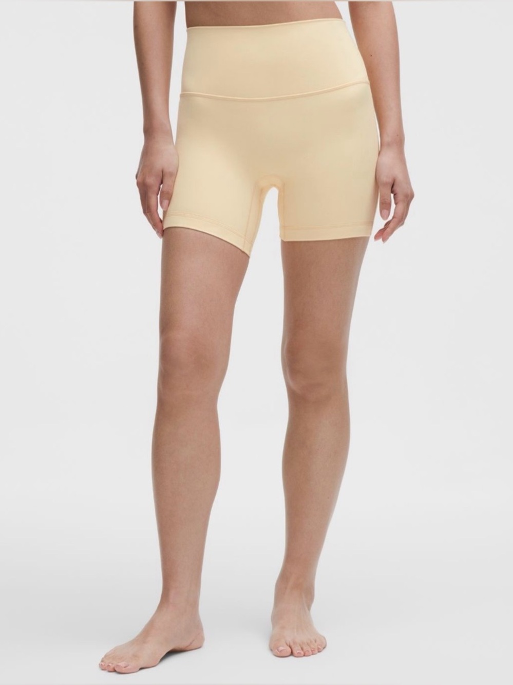 lululemon butter cream Align no line high-rise short 6” Sz 12 NWT